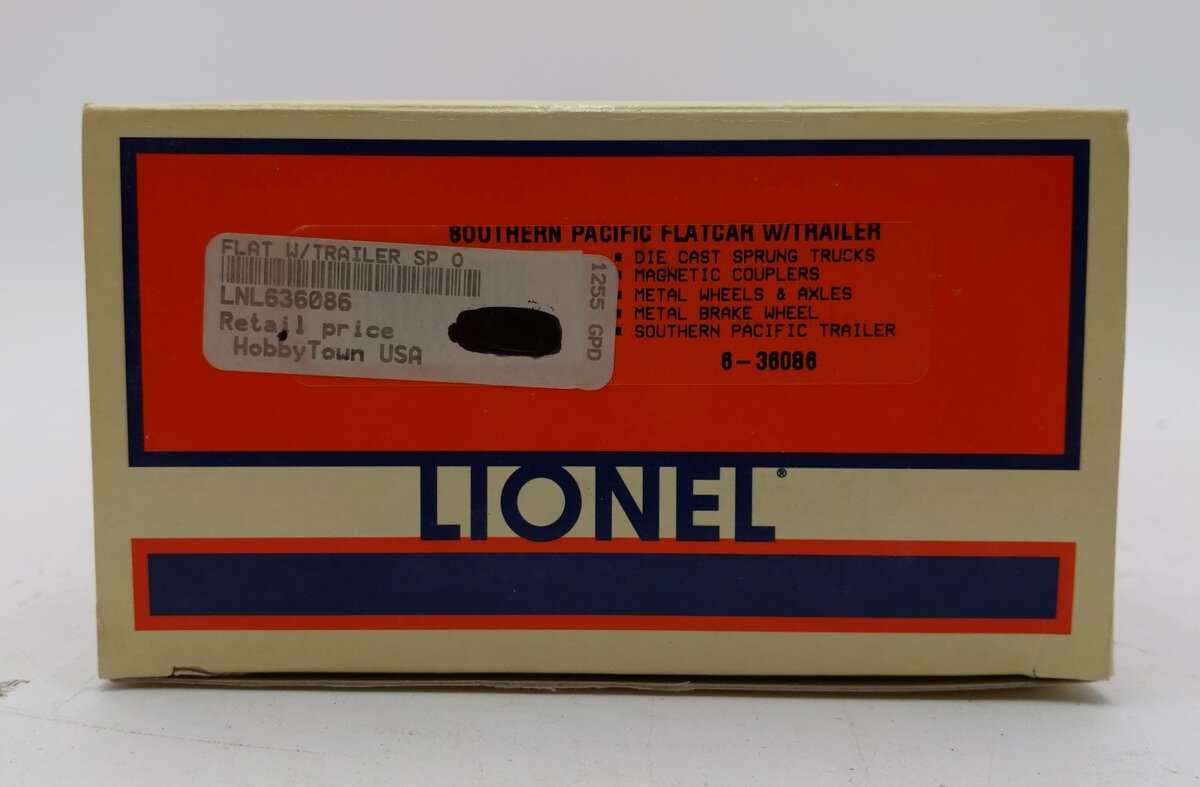 Lionel 6-36086 O Gauge Southern Pacific Flatcar #3181 with Trailer
