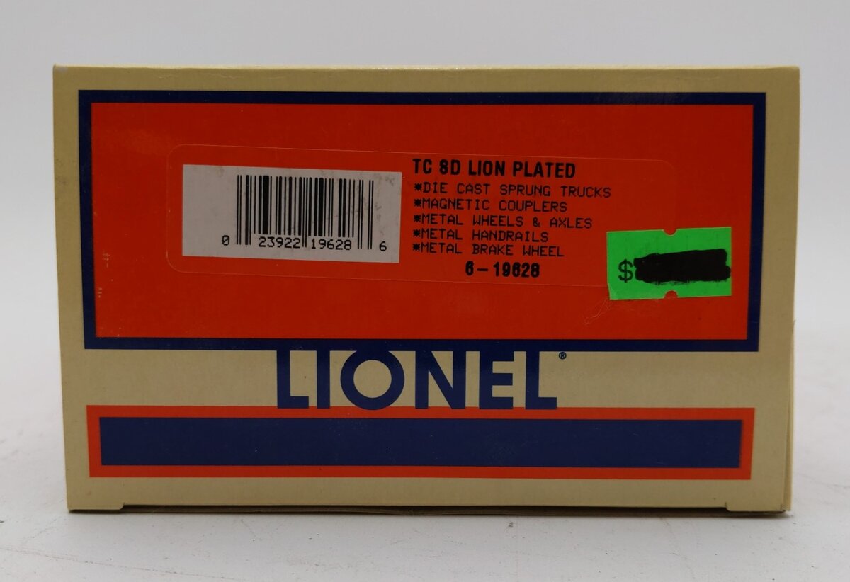 Lionel 6-19628 O Gauge Lion Oil TC 8D Single Dome Chrome Plated Tank Car #2256 LN/Box