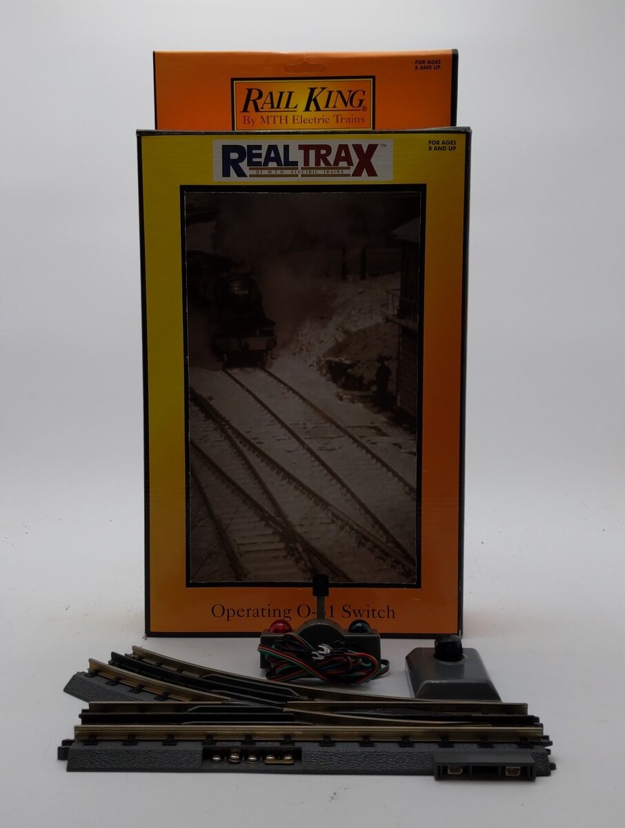 MTH 40-1004 O 31 RealTrax Nickel Silver Right Hand Remote Switch Turnout