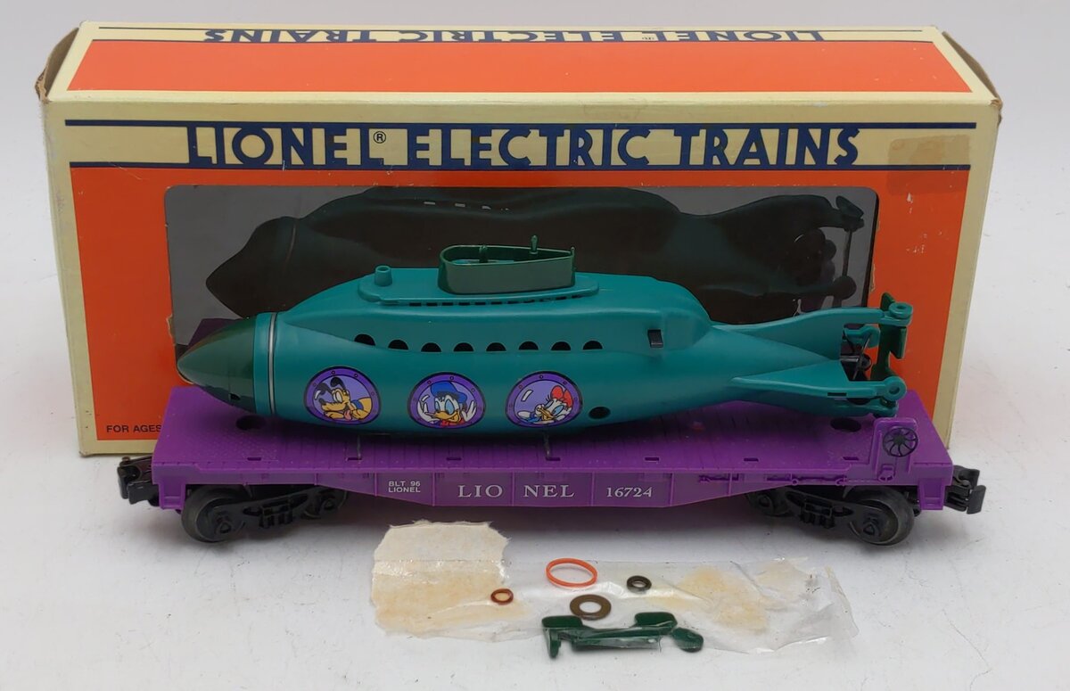 Lionel 6-16724 O Gauge Disney Mickey & Friends Submarine Car EX/Box