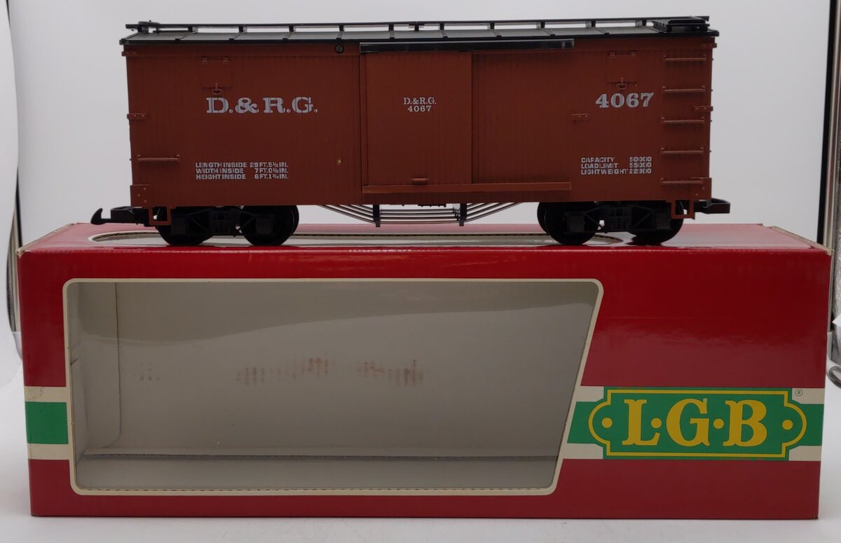 LGB 4067 G Scale Denver & Rio Grande Western Boxcar LN/Box