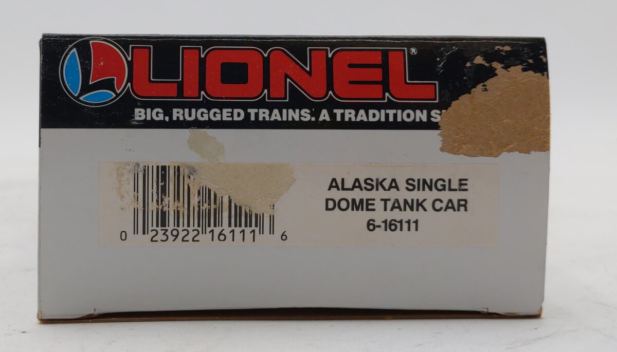 Lionel 6-16111 O Gauge Alaska White Single Dome Tank Car LN/Box