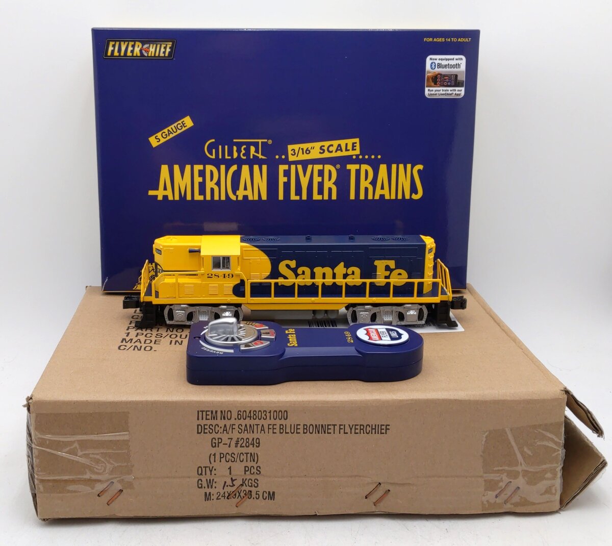 American Flyer 6-48031 S Santa Fe Flyerchief GP-7 Diesel Locomotive #2849