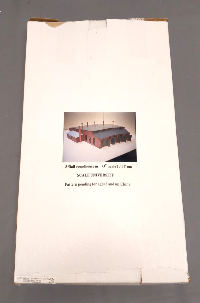 Scale University 005 O Scale 5 Stall Roundhouse Building Kit