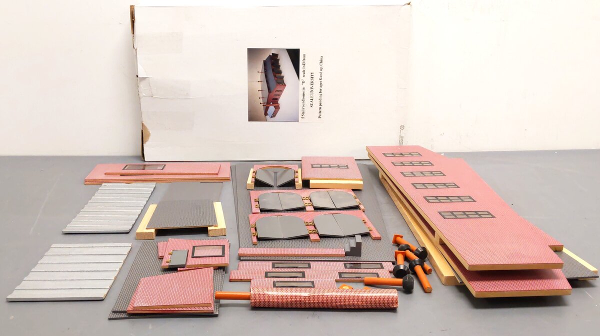 Scale University 005 O Scale 5 Stall Roundhouse Building Kit