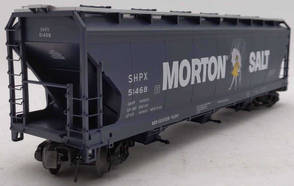 MTH 20-97873 O Gauge Morton Salt 3-Bay Centerflow Hopper #51468