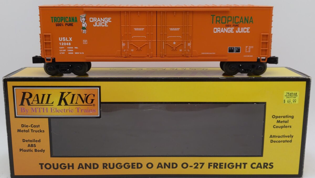 MTH 30-74624 Tropicana 50' Double Plug Door Boxcar