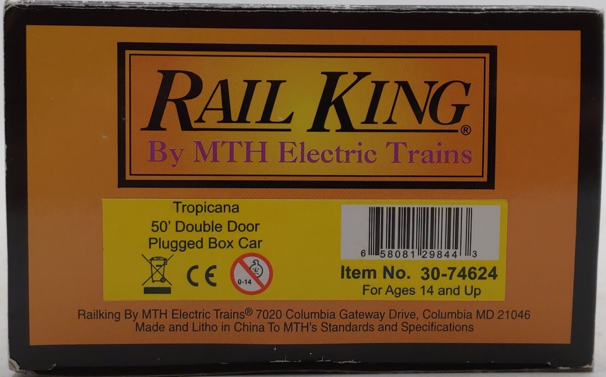 MTH 30-74624 Tropicana 50' Double Plug Door Boxcar