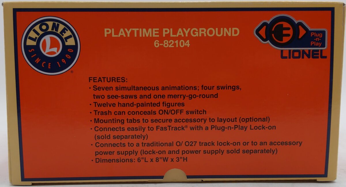 Lionel 6-82104 O Lionellville Plug-n' Playtime Animated Playground