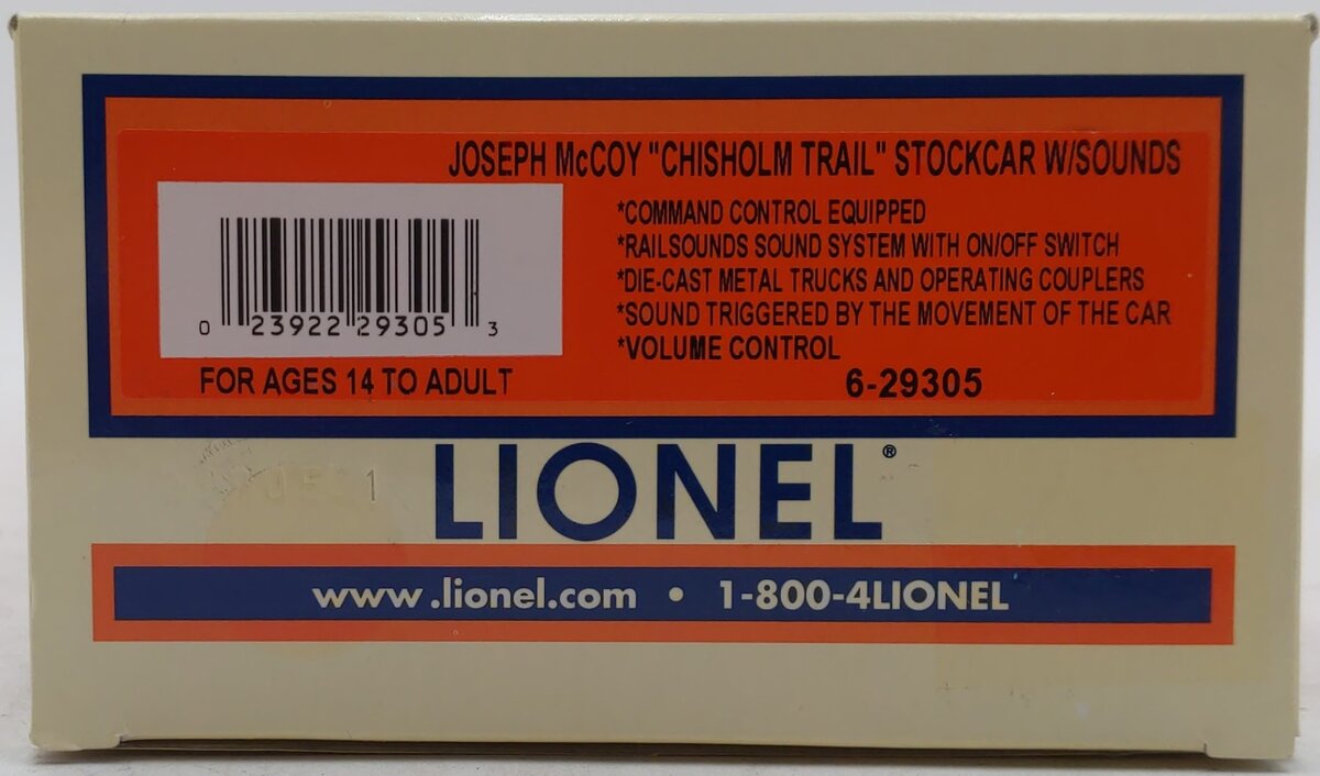 Lionel 6-29305 O Gauge Joseph McCoy 