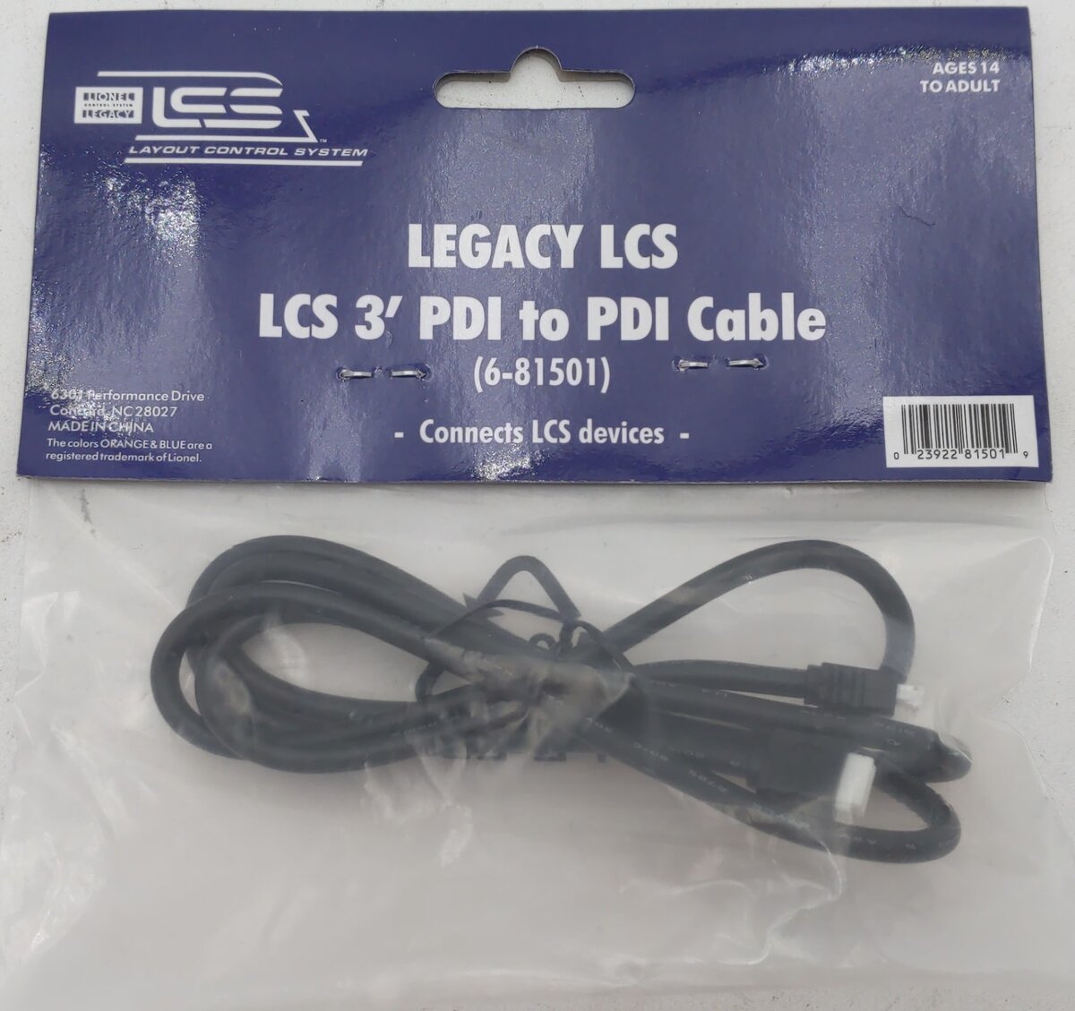 Lionel 6-81501 LCS Layout Control System PDI To PDI - 3' Cable