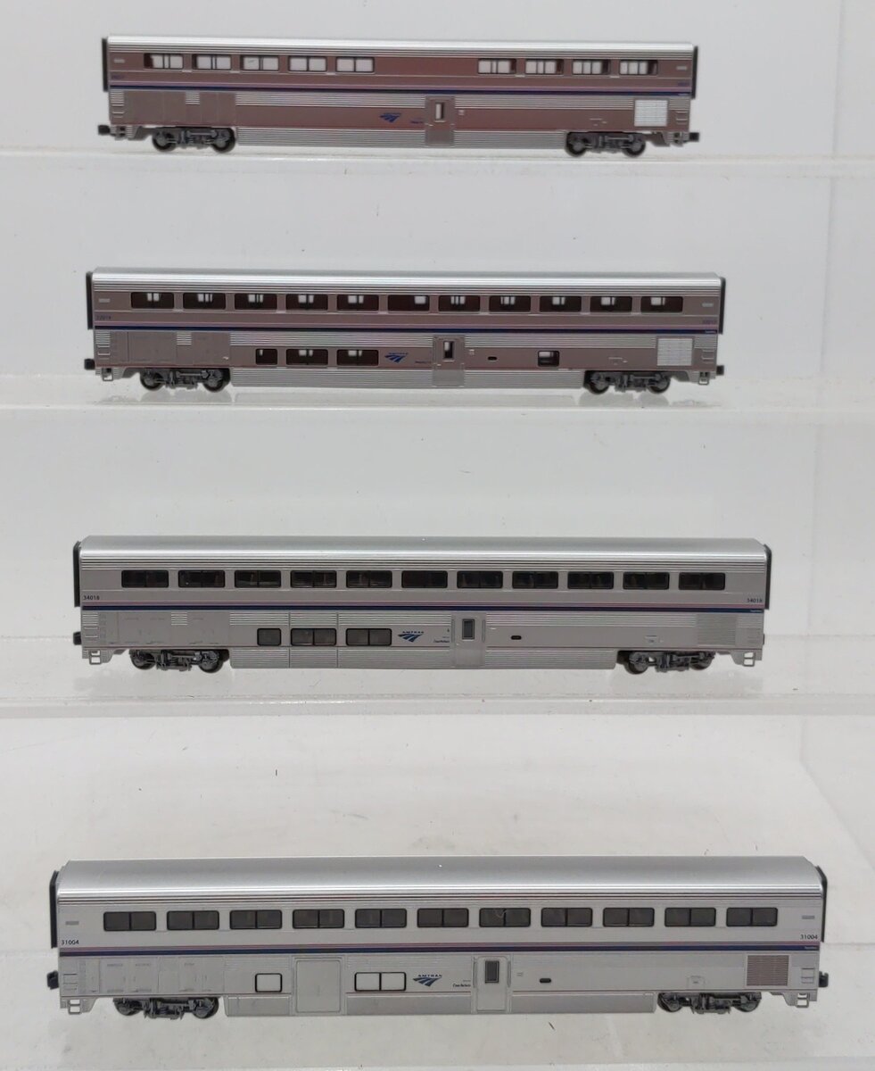 Kato 106-3515 N Scale Amtrak Superliner Phase Ivb Passenger Cars A (Set of 4) LN/Box