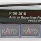 Kato 106-3515 N Scale Amtrak Superliner Phase Ivb Passenger Cars A (Set of 4) LN/Box