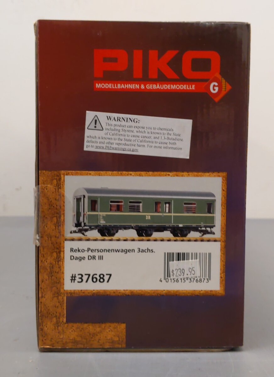 Piko 37687 G Scale DR III Reko 3-Axle Baggage Dage