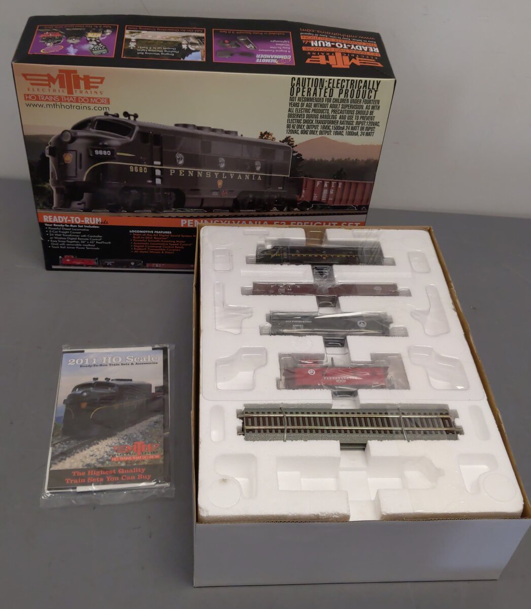 MTH 81-4002-1 HO Pennsylvania F-3 Diesel R-T-R Deluxe Freight Train Set w/PS 3.0