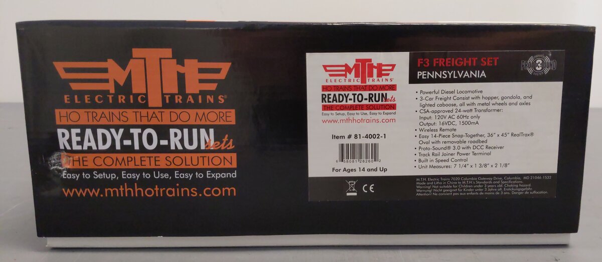 MTH 81-4002-1 HO Pennsylvania F-3 Diesel R-T-R Deluxe Freight Train Set w/PS 3.0