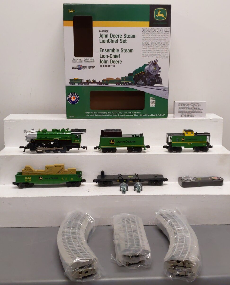 Lionel 6-83286 O Gauge John Deere LionChief Steam Train Set EX/Box