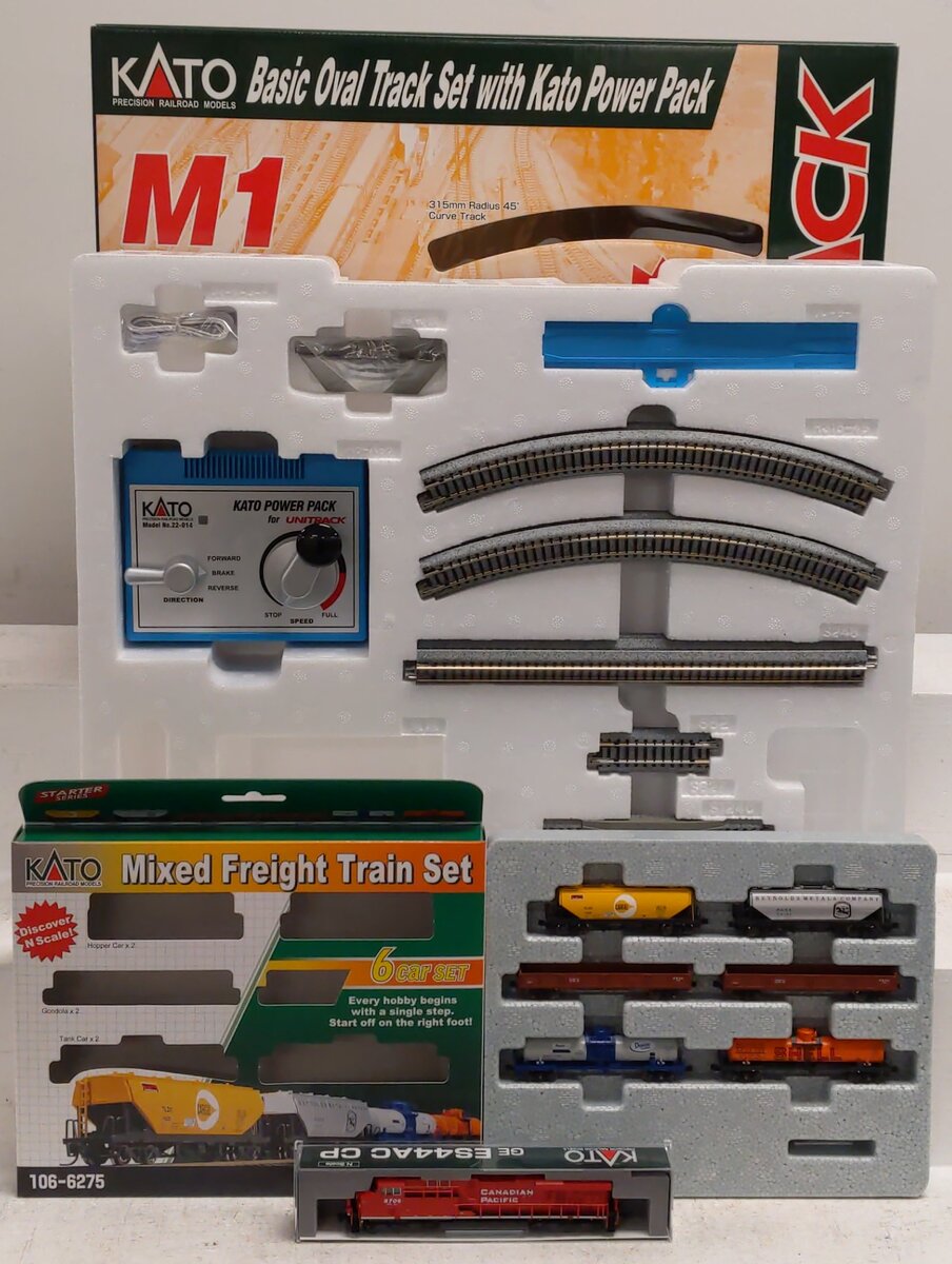 Kato 106-0022 Canadian Pacific GE ES44AC GEVO N Gauge Diesel Freight Train Set
