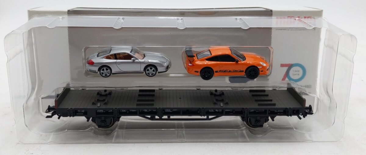 Marklin 45057 HO 70 Years of Porsche Auto Transport Flatcar #7