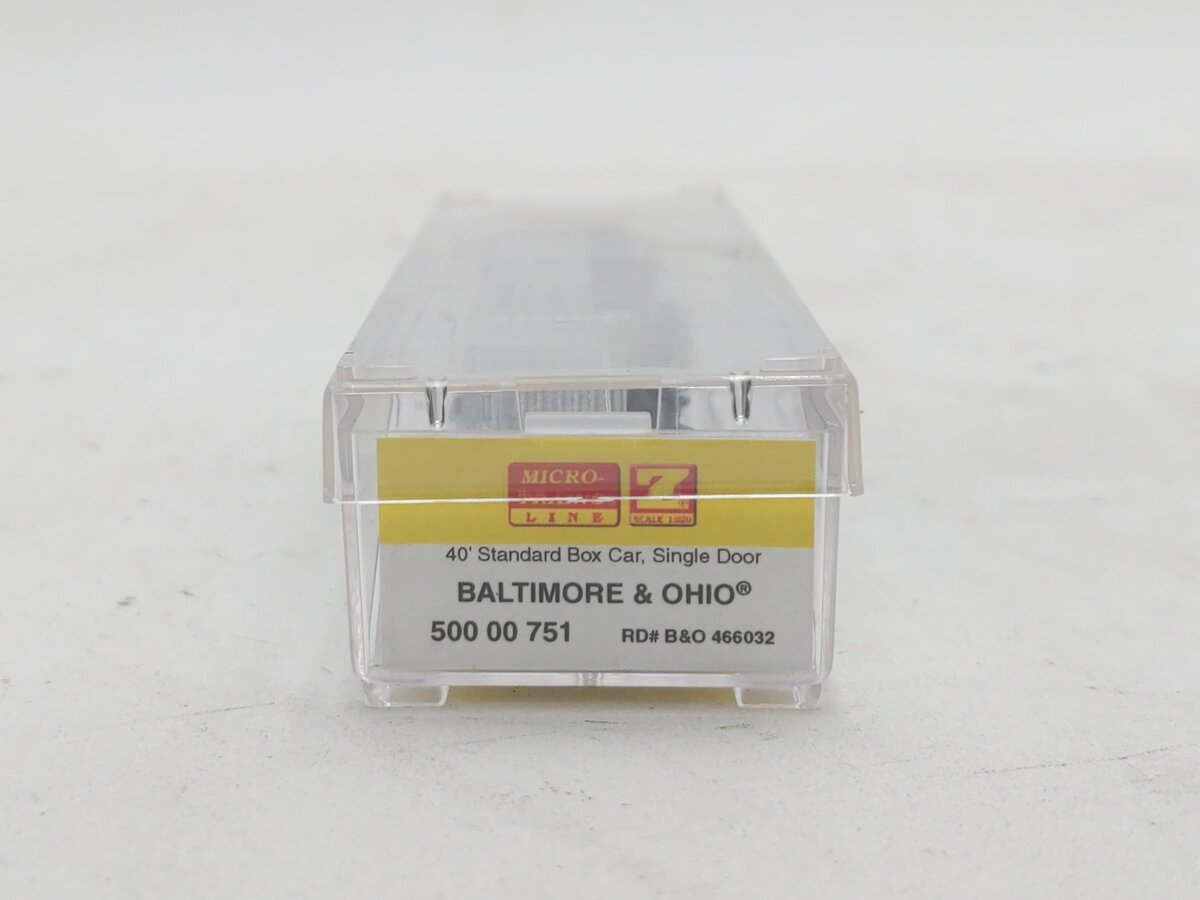 Micro-Trains 50000751 Z Baltimore & Ohio 40' Single-Door Box Car #466032