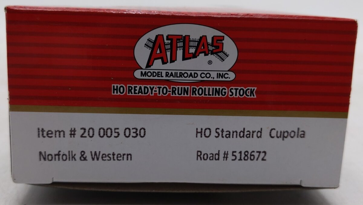 Atlas 20005030 HO N&W Extended Vision Caboose #518672