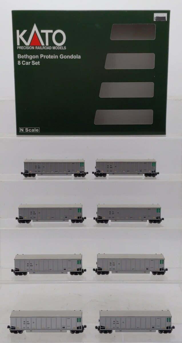 Kato 106-4652 N SBTX Bethgon Protein Gondola (Set of 8)