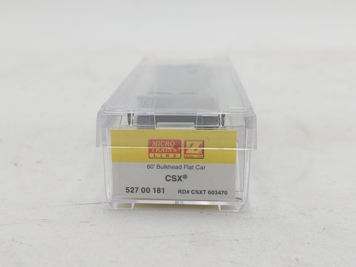 Micro-Trains 52700181 Z CSXT 60' Bulkhead Flatcar with Steel Beam Load #603470