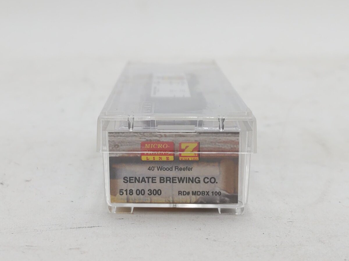 Micro-Trains 51800300 Z Senate Brewing Co. 40' Wood-Sheathed Ice Reefer #100