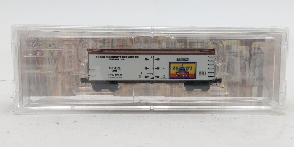 Micro-Trains 51800300 Z Senate Brewing Co. 40' Wood-Sheathed Ice Reefer #100