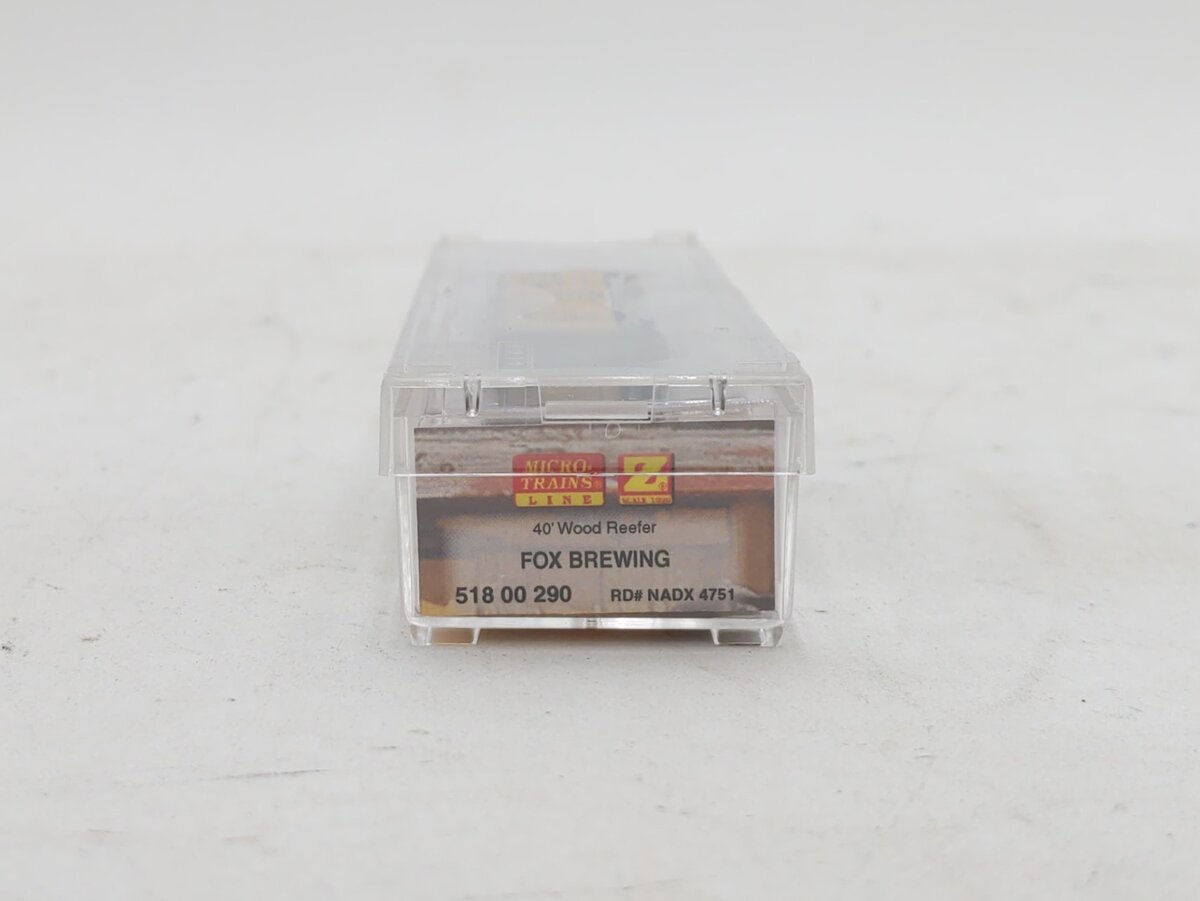 Micro-Trains 51800290 Z NADX Peter Fox Brewing Co. 40' Wood Reefer #4751