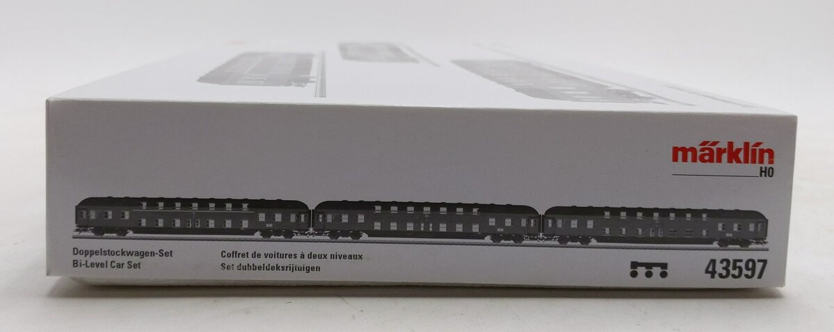 Marklin 43597 HO  Scale Bi-Level 3 Car Passenger Set NIB