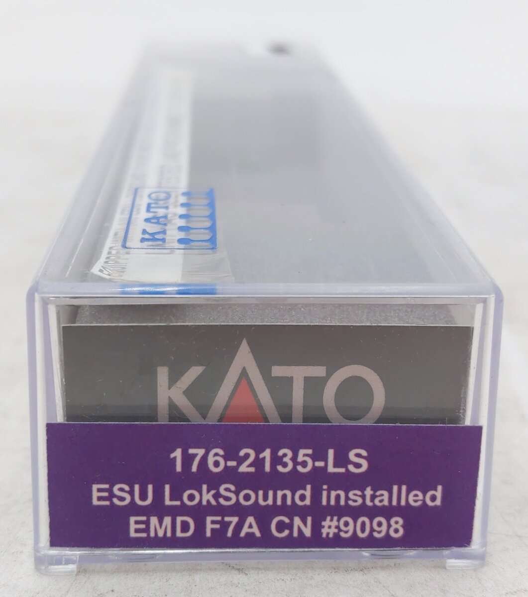 Kato 176-2135-LS N Canadian National EMD F7A Diesel Locomotive w/LokSound #9098