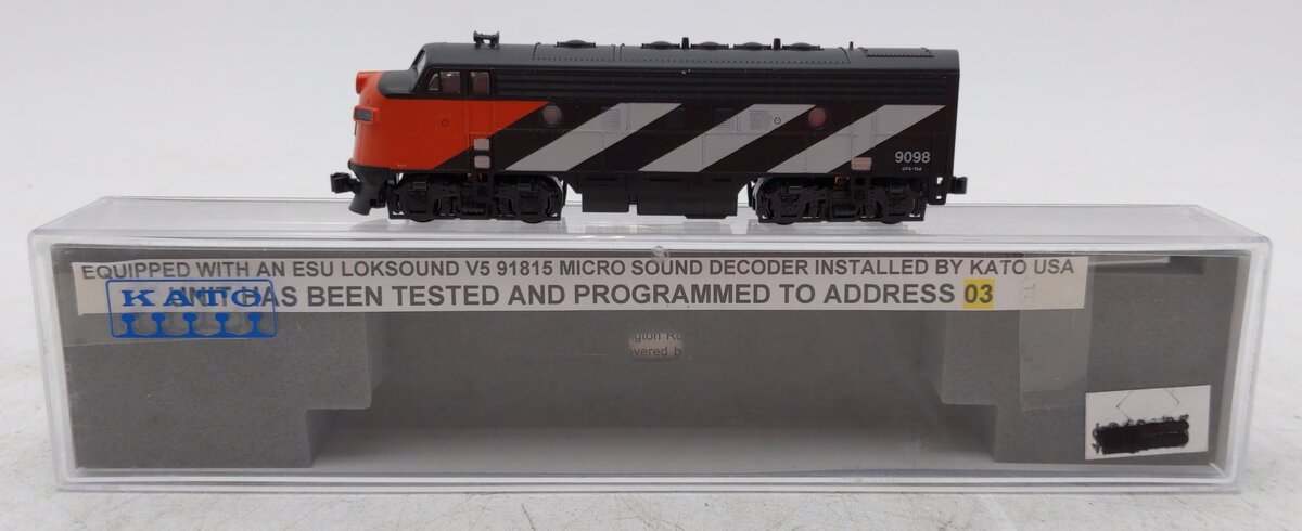 Kato 176-2135-LS N Canadian National EMD F7A Diesel Locomotive w/LokSound #9098