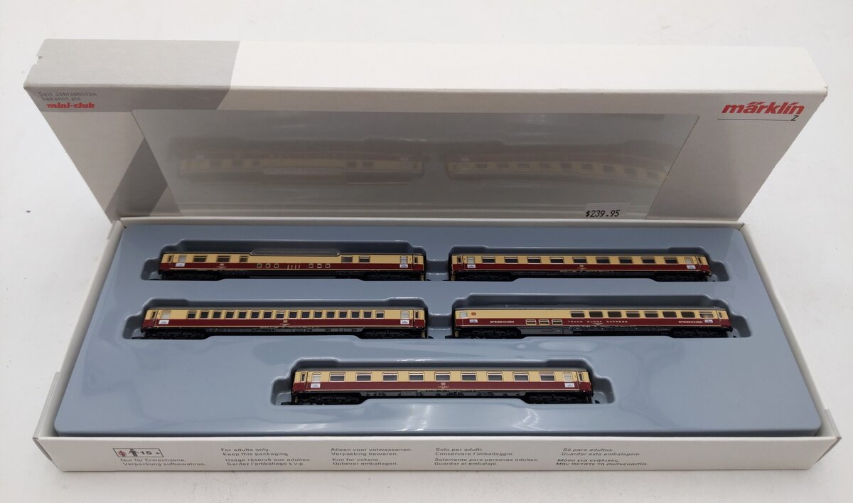 Marklin 87269 Z German Federal Railroad DB Rheingold Passenger Set (Pack of 5)