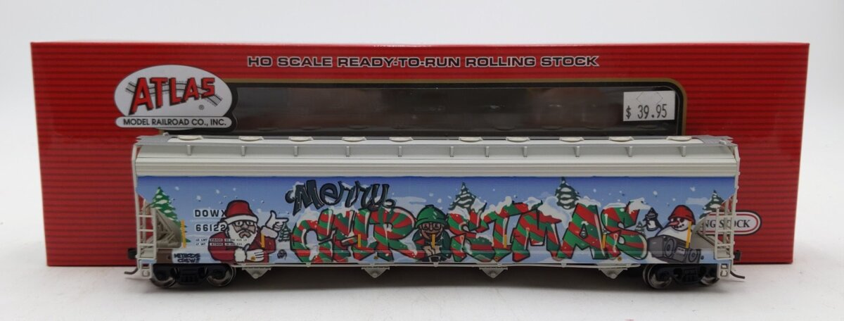 Atlas 20006330 HO DOWX ACF5800 Plastics Hopper with Christmas Graffiti #66122