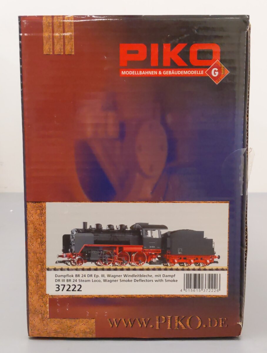 Piko 37222 G Scale Deutsche Reichsbahn IV BR24 Steam Locomotive