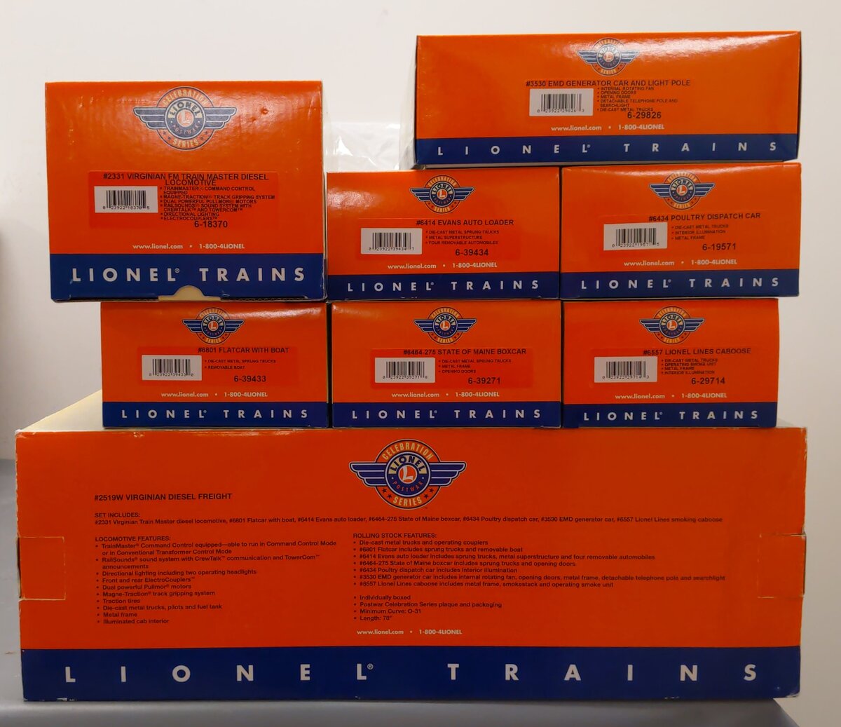 Lionel 6-31740 O Gauge PWC Virginian Diesel Freight Train Set #2519W