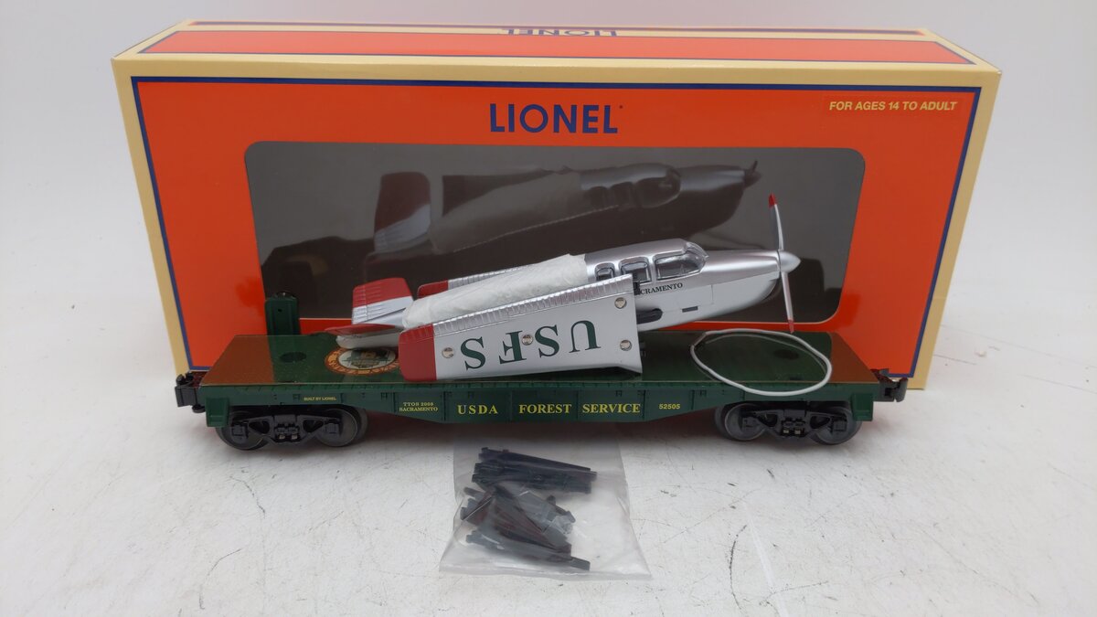 Lionel 6-52505 O TTOS-2008 Sacramento Convention Smokey The Bear Flatcar w/Plane NIB