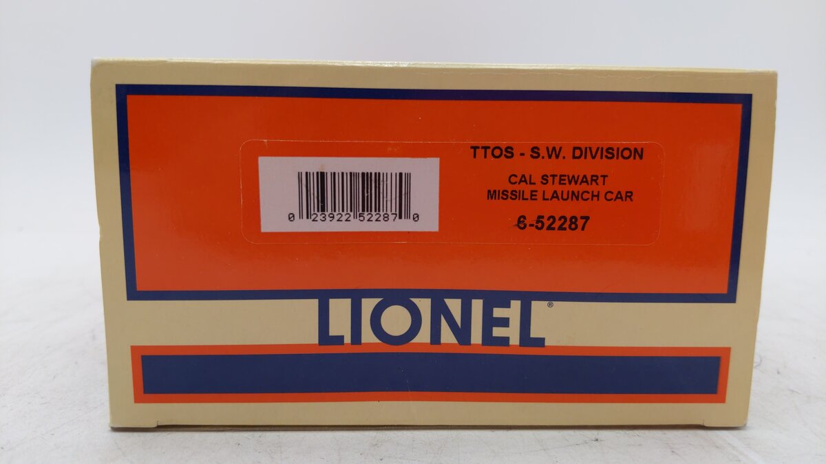 Lionel 6-52287 O Gauge TTOS S.W. Division Cal Stewart Missile Launch Car LN/Box