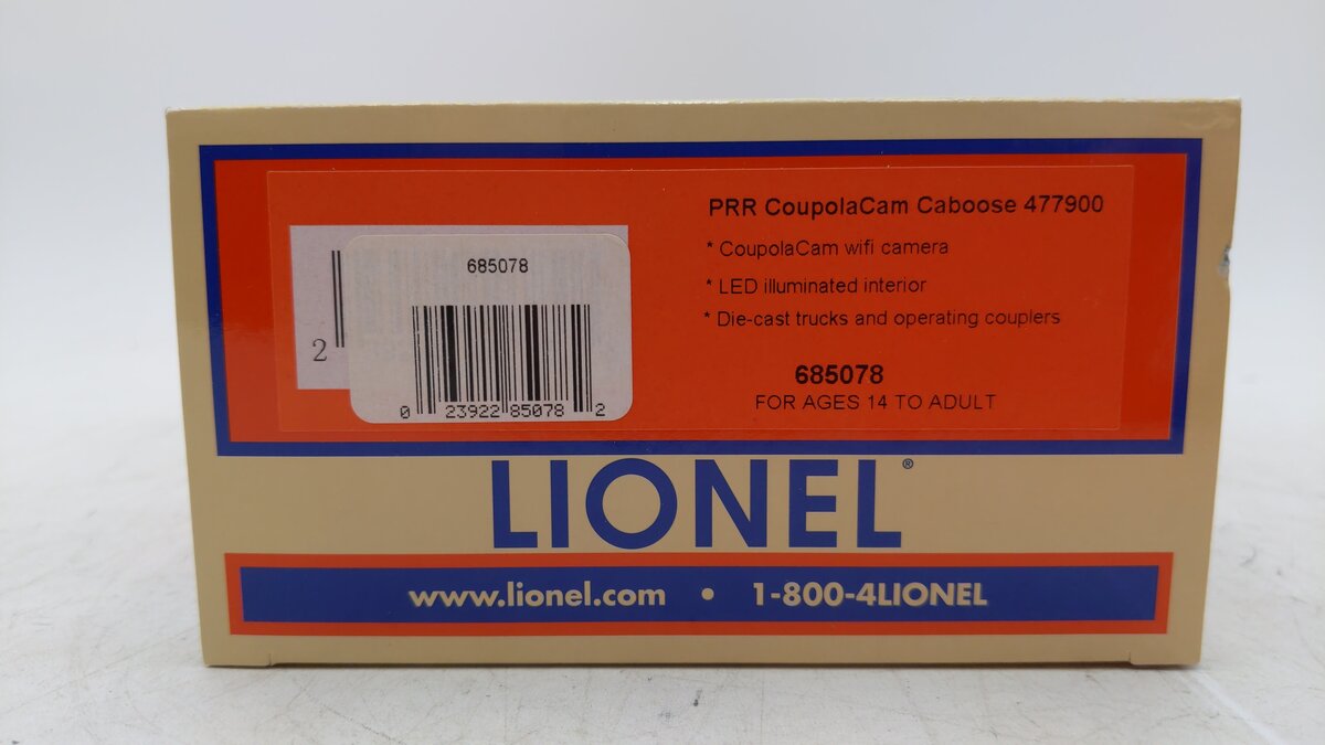 Lionel 6-85078 O Pennsylvania Wide Vision Caboose with Camera #477900