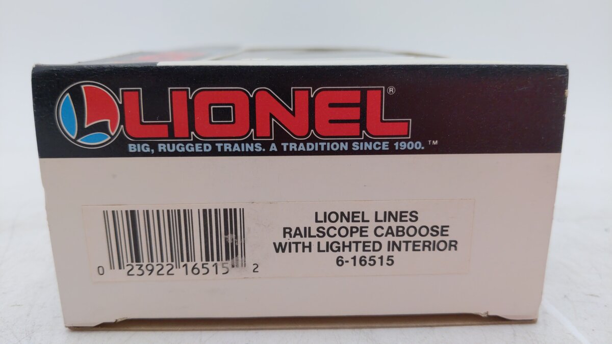 Lionel 6-16515 O Gauge Lionel Lines Railscope Caboose w/Lighted Interior NIB