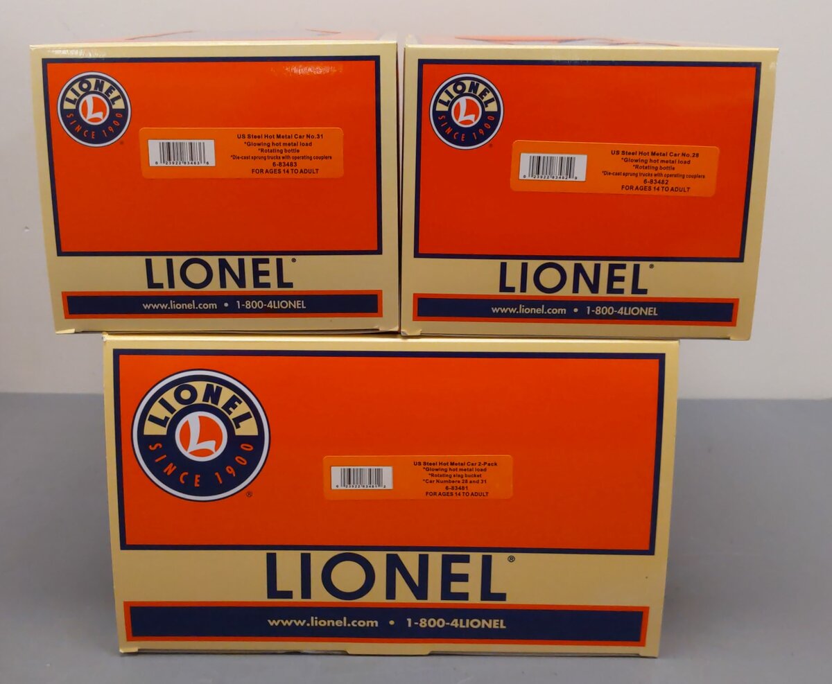 Lionel 6-83481 O US Steel Hot Metal Car (Pack of 2)