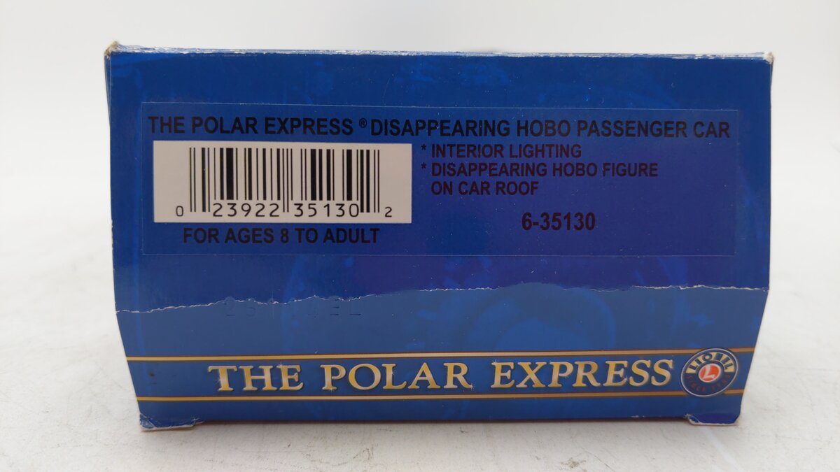 Lionel 6-35130 O Gauge The Polar Express Disappearing Hobo Car LN/Box