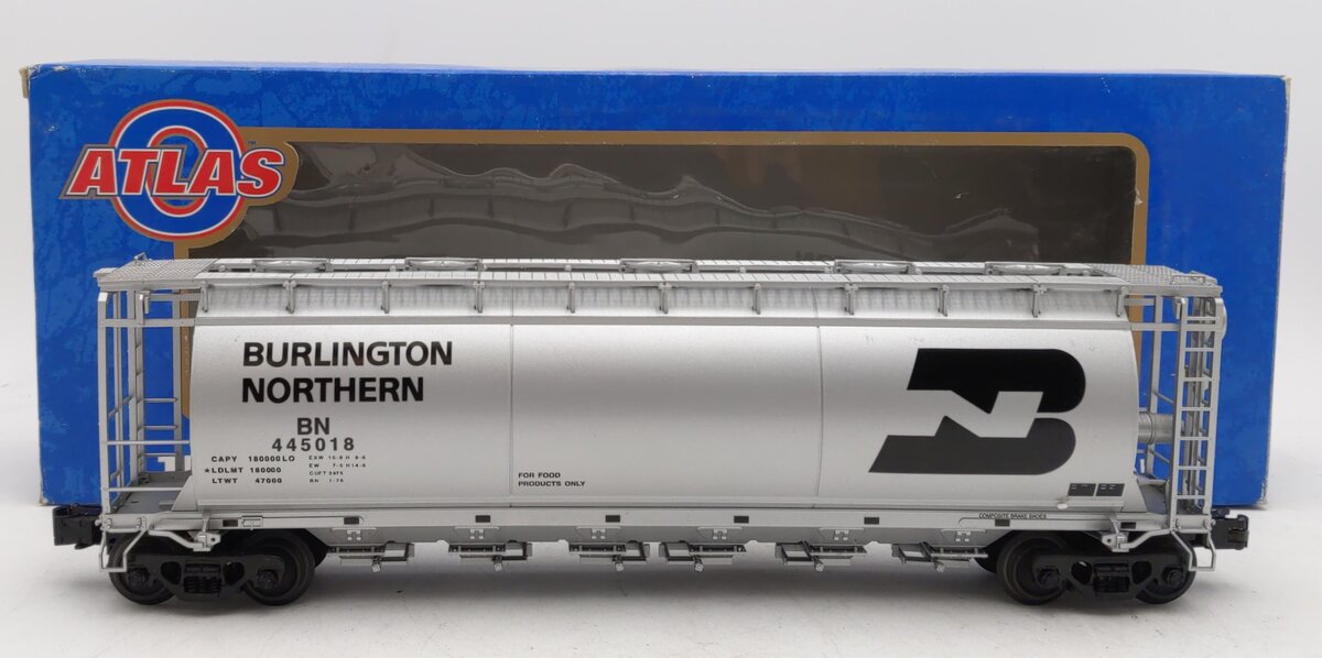 Atlas 6337-1 O Gauge Burlington Northern Hopper Car #445018 (3Rail) EX/Box