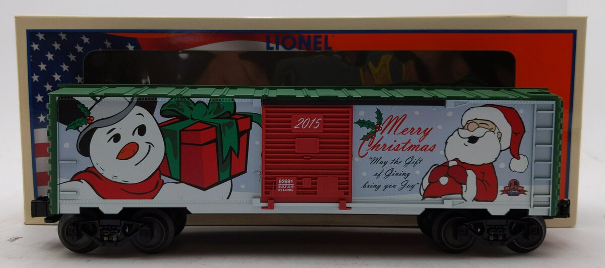 Lionel 6-82691 O Gauge 2015 Christmas Santa & Frosty Boxcar LN/Box