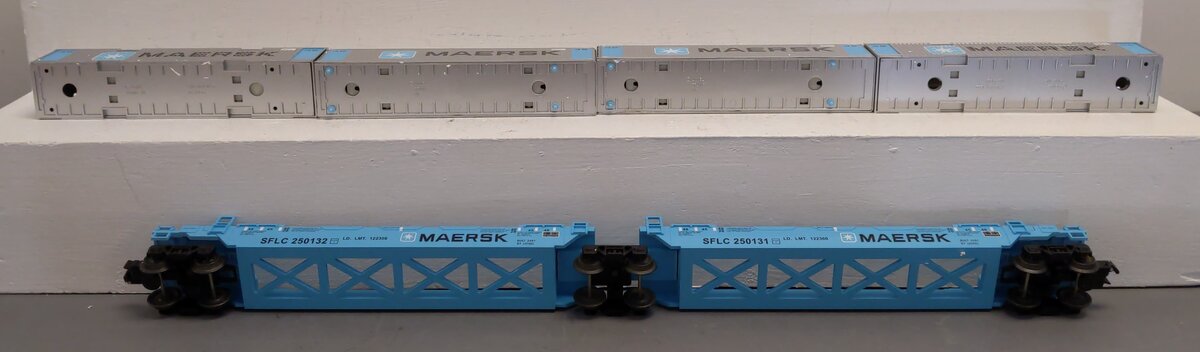 Lionel 6-36935 O Maersk Intermodal Maxi-Stack Car LN/Box
