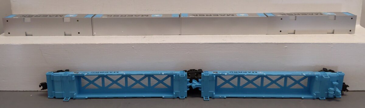 Lionel 6-36935 O Maersk Intermodal Maxi-Stack Car LN/Box