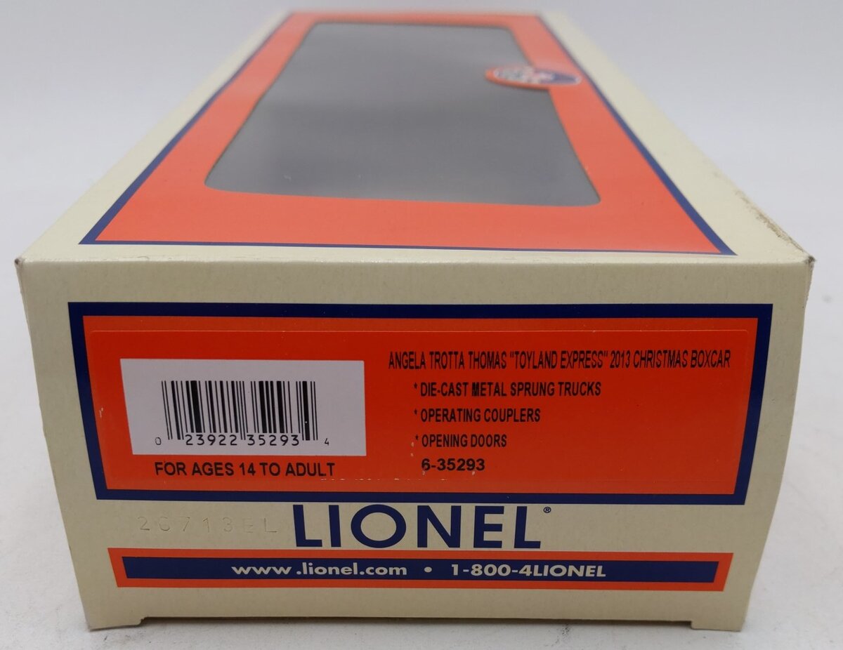 Lionel 6-35293 O Angela Trotta Thomas Toyland Express Christmas Boxcar LN/Box
