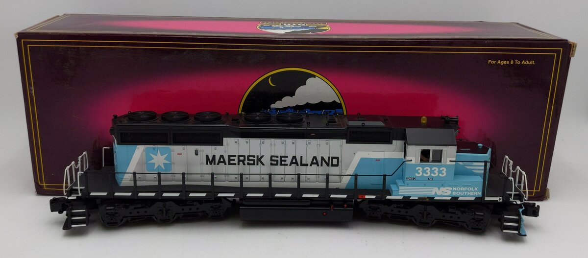 MTH 20-2468-3 Maersk/NS SD40 Non-Powered Diesel Engine #3333 EX/Box