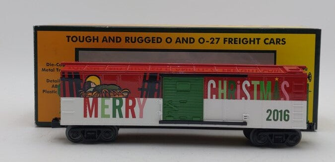 MTH 30-74843 O Gauge Christmas RailKing Boxcar